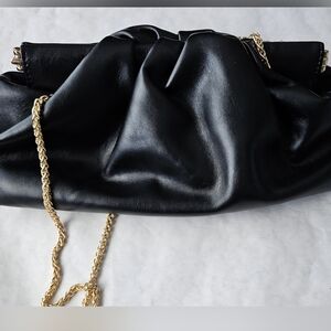 Urban Expressions black faux leather slouch clutch